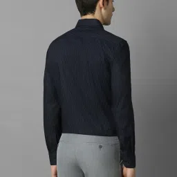 Louis Philippe Navy Cotton Regular Fit Printed Shirt image 2