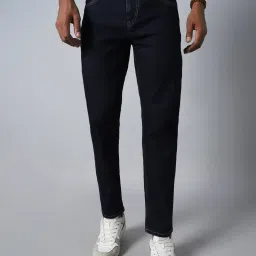 High Star Dark Blue Relaxed Fit Lightly Washed Jeans image 1