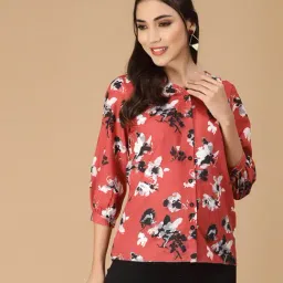 SELVIA Red Floral Print Shirt-picture-15