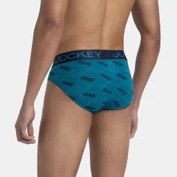 Jockey FP22 Men's Super Combed Cotton Elastane Stretch Printed Brief with Ultrasoft Waistband image 2