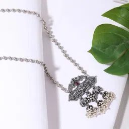 Ahilya Jewels 92.5 Sterling Silver Kirtimukha Kudi Necklace image 1