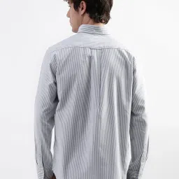 Gant Green Cotton Regular Fit Striped Shirt image 2