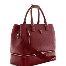 Guess Claret Printed Wilder Shopper Tote image 2