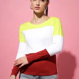 The Dry State Multicolored Cotton Color-Block T-Shirt image 1