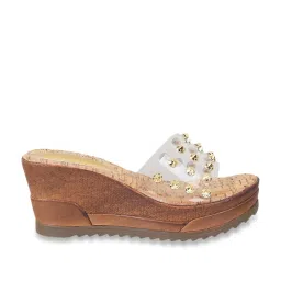 Catwalk Women's Beige Casual Wedges image 1