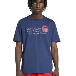 Adidas Originals Blue Cotton Loose Fit Printed Sports T-Shirt-picture-14