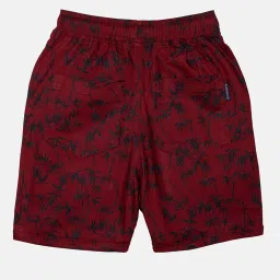 Kiddopanti Kids Maroon Printed Shorts image 2