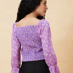Globus Purple Floral Print Top image 2