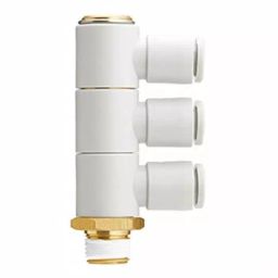 SMC KQ2V Series Elbow Fitting, Push In 8 mm to R 3/8 Male, Threaded-to-Tube Connection Style, KQ2VT08-03AS-picture-26