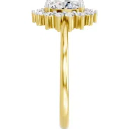 Sparkles Yellow Gold Lab Grown 15 Diamond 14KT 0.97ct Oval Ring For Women image 4