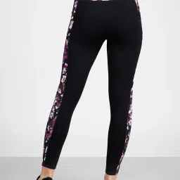 Skechers Black Nylon Slim Fit Printed Leggings image 2