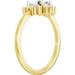 Sparkles Yellow Gold Lab Grown 15 Diamond 14KT 0.97ct Oval Ring For Women image 2