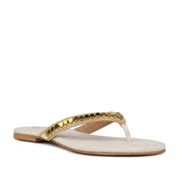 Inc.5 Women's Gold Thong Sandals image 2
