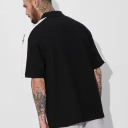 The Souled Store Black Cotton Loose Fit Print T-Shirt image 2