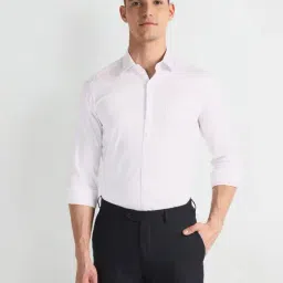 Arrow Pink Cotton Regular Fit Printed Shirt-picture-33