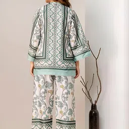 ARV TRENDS Women Floral Printed Round Neck Bamboo Tunic With Trouser image 4
