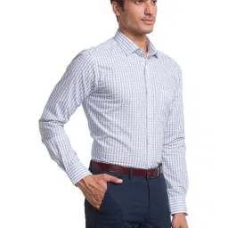 Park Avenue Blue Slim Fit Printed Shirt image 4