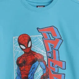 Allen Solly Boys Blue Cotton Regular Fit Graphic Print T-Shirt image 3