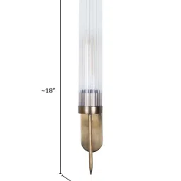 Fos Lighting Golden Mini Torchiere Wall Sconce Light With Cylindrical Glass (Bulb not included) image 5