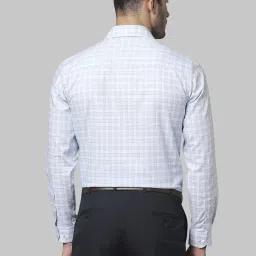 Raymond Blue Cotton Regular Fit Checks Shirt image 2