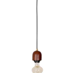 Fos Lighting Brown Modern Wooden Single Hanging Lamp - Set of 1 image 1