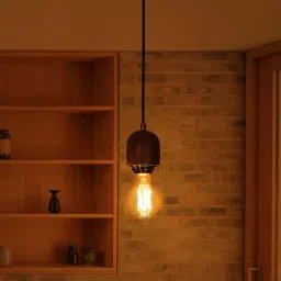 Fos Lighting Brown Modern Wooden Single Hanging Lamp - Set of 1 image 4