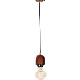 Fos Lighting Brown Modern Wooden Single Hanging Lamp - Set of 1 image 2