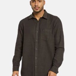 Mettle Grey Cotton Regular Fit Shirt-picture-26