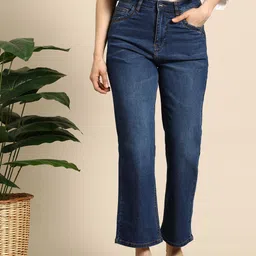 Mast & Harbour Women Straight Fit Light Fade Stretchable Jeans-picture-19
