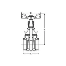 AS ONE Gate Valve Brass EA470DF Series, 65-2129-02 image 2