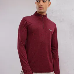 HRX by Hrithik Roshan Mock Collar Thumb Hole Sleeves T-shirt-picture-22