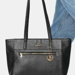 Lavie Black Textured Large Tote Handbag-image-32