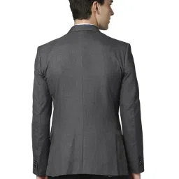 Park Avenue Grey Super Slim Fit Self Pattern Two Piece Suit image 2