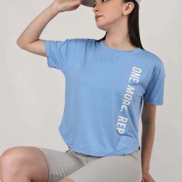 Chkokko Turquoise Printed T-Shirt-picture-47