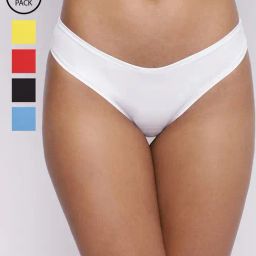 La Intimo Multicolored Comfort Fit Panties - Pack Of 5-image-14
