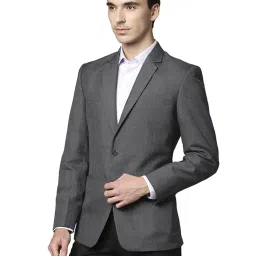 Park Avenue Grey Super Slim Fit Self Pattern Two Piece Suit image 3