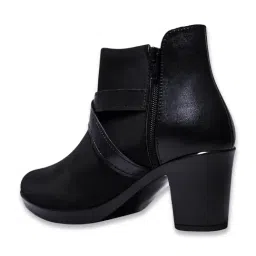 Shoetopia Women's Black Casual Booties image 5