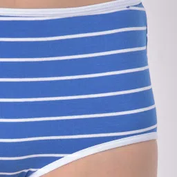 Clovia Blue Striped Hipster Panty image 5