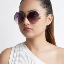 Joker & WItch Fetucia Purple Standard Round Sunglasses for Women-picture-12