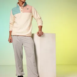 HRX by Hrithik Roshan Colourblocked Mock Collar Pullover Sweatshirt image 3