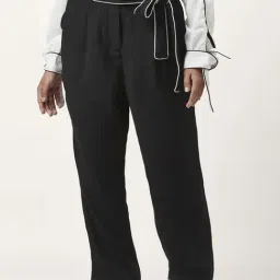 Annabelle by Pantaloons Black Mid Rise Trousers-picture-28