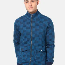 Campus Sutra Men Navy Blue Printed Bomber Jacket-picture-37
