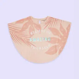Pantaloons Junior Peach Cotton Printed T-Shirt-image-12