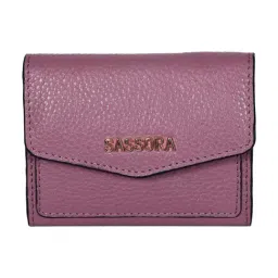 Sassora Lyla Purple Small Leather Card Holder-image-0