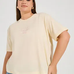 Styli Women High Neck Drop-Shoulder Sleeves T-shirt-image-6
