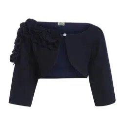 A Little Fable Kids Navy Applique Shrug-picture-38