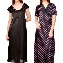 PHALIN Printed Maxi Nightdress image 3