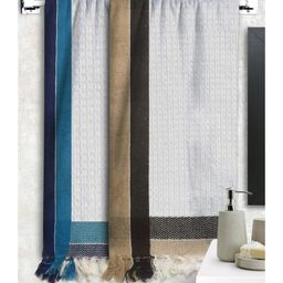 Athom Living 100% Cotton Bath Towel Waffle Border Pack Of 2 - White-picture-44