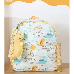 Rosada Dinosaur Printed Backpack for Kids With Matching Keychain hanging, Waterproof Trendy and Spacious Kids Backpack, Stylish Bag for Kids - Large(13 Inches) image 1