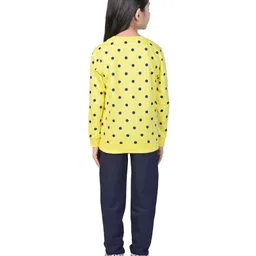 3PIN Full Sleeves Polka Dots Graphic Printed Sweatshirt - Yellow image 3
